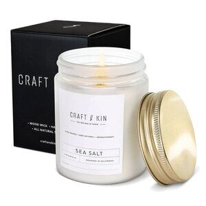 [New in Box] Craft & Kin - Premium Scented Aromatherapy Candle Wood Wicked: 8 oz